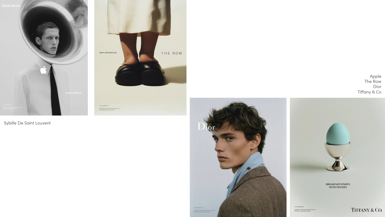 Creative campaigns using AI by Sybille de Saint Louvent