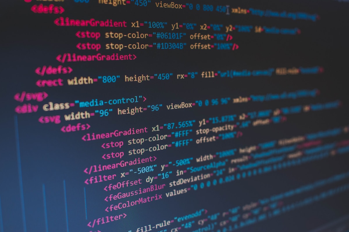 SVG and HTML markup that renders a visual design