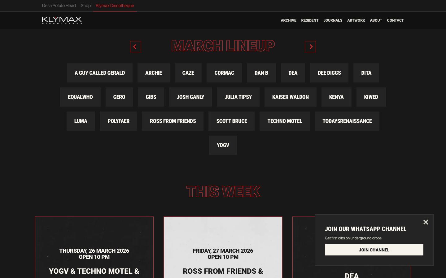Klymax.co website on desktop